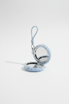 Blue Fluffy Mirror Keychain