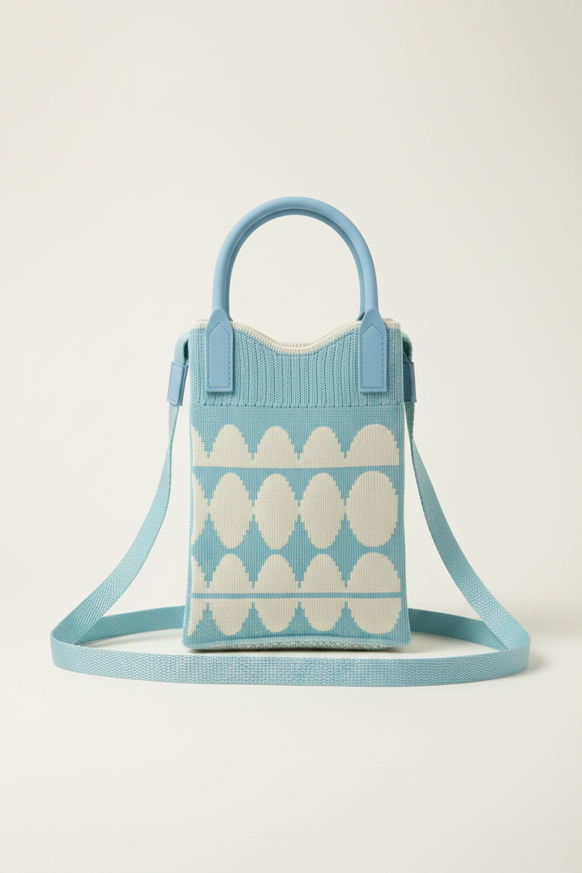 Blue Oval Dots Phone Bag
