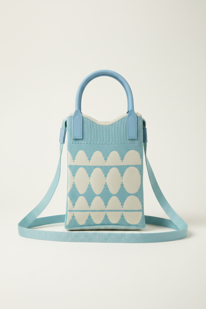 Blue Oval Dots Phone Bag