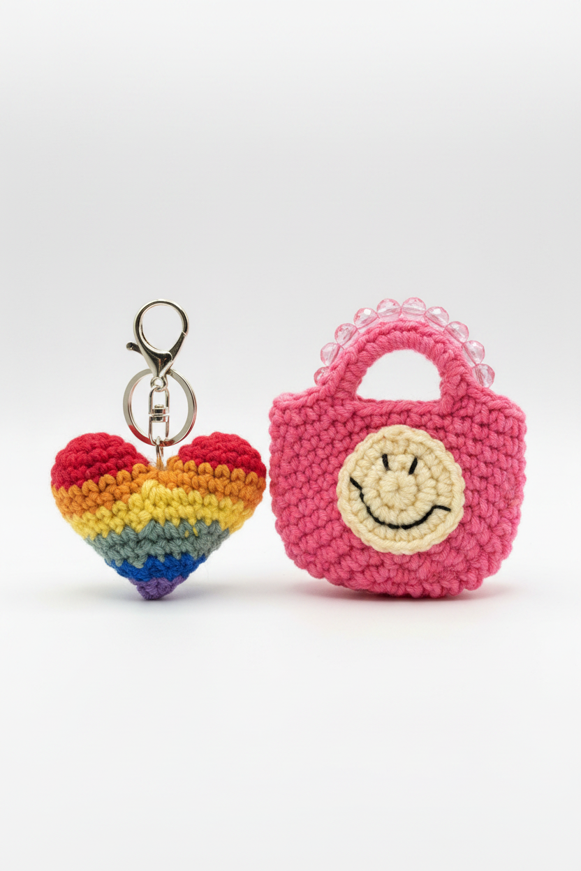 Crochet Heart & Bag