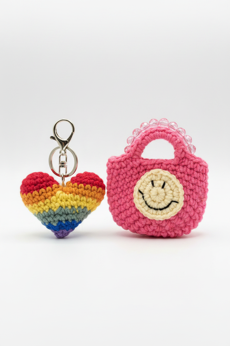Crochet Heart & Bag