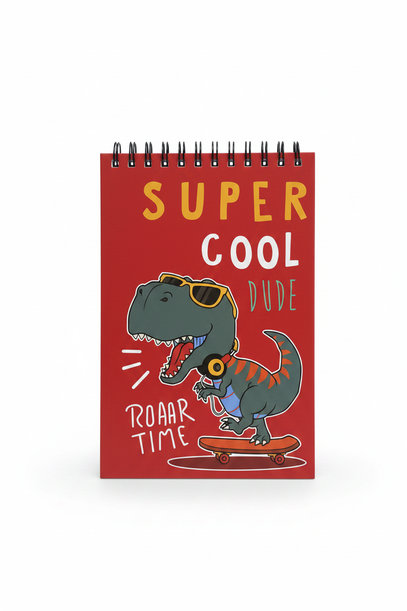 Dino Notebook Red
