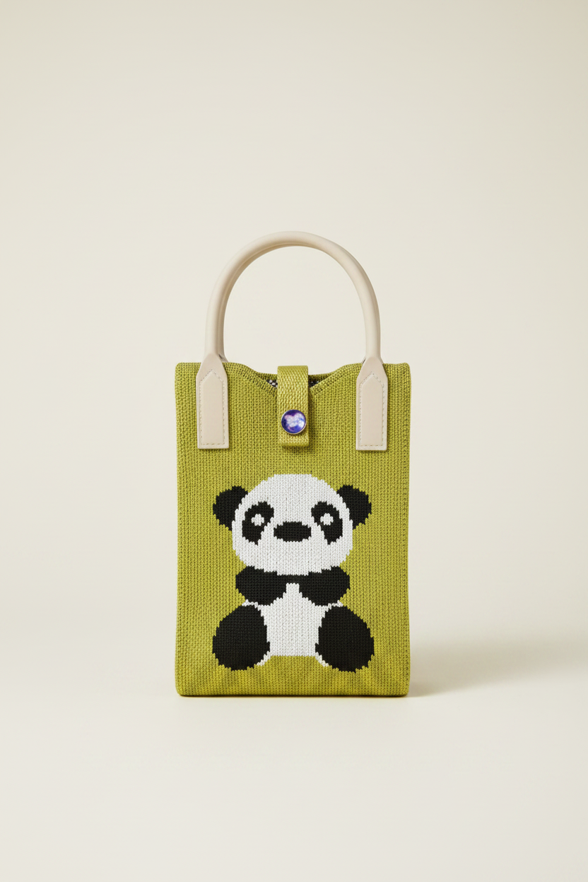 Panda Knit Tote Bag - premium product photo