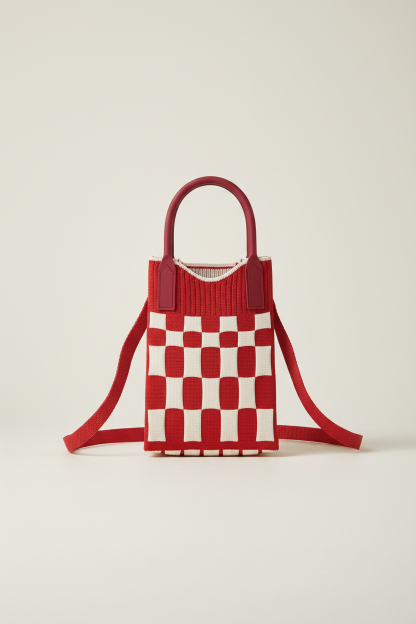 Red Checkerboard Phone Bag