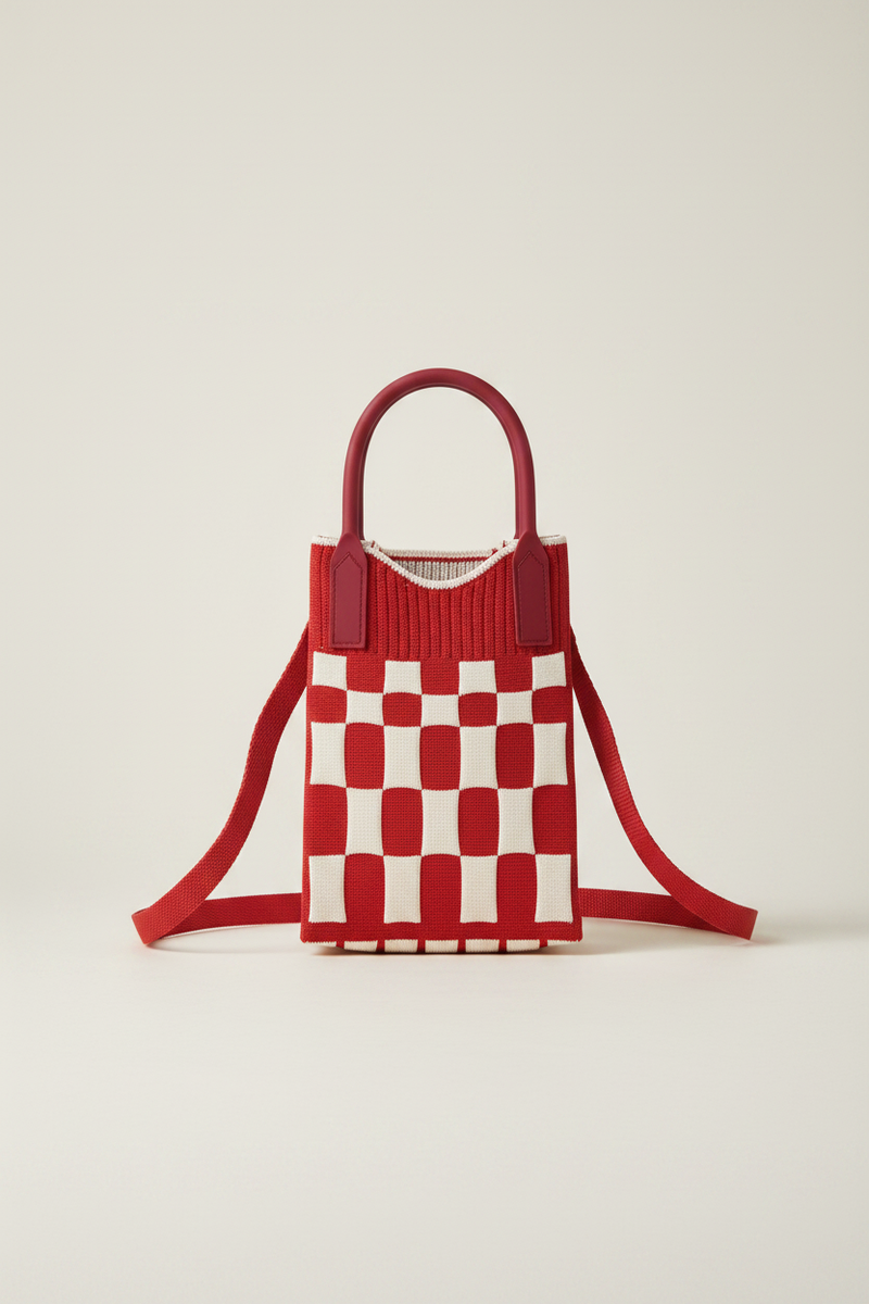 Red Checkerboard Phone Bag